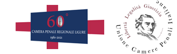 60° anniversario della Camera Penale Regionale Ligure e logo dell'Unione delle Camere Penali Italiane